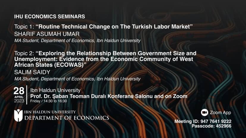 İHÜ Ekonomi Seminerleri VI