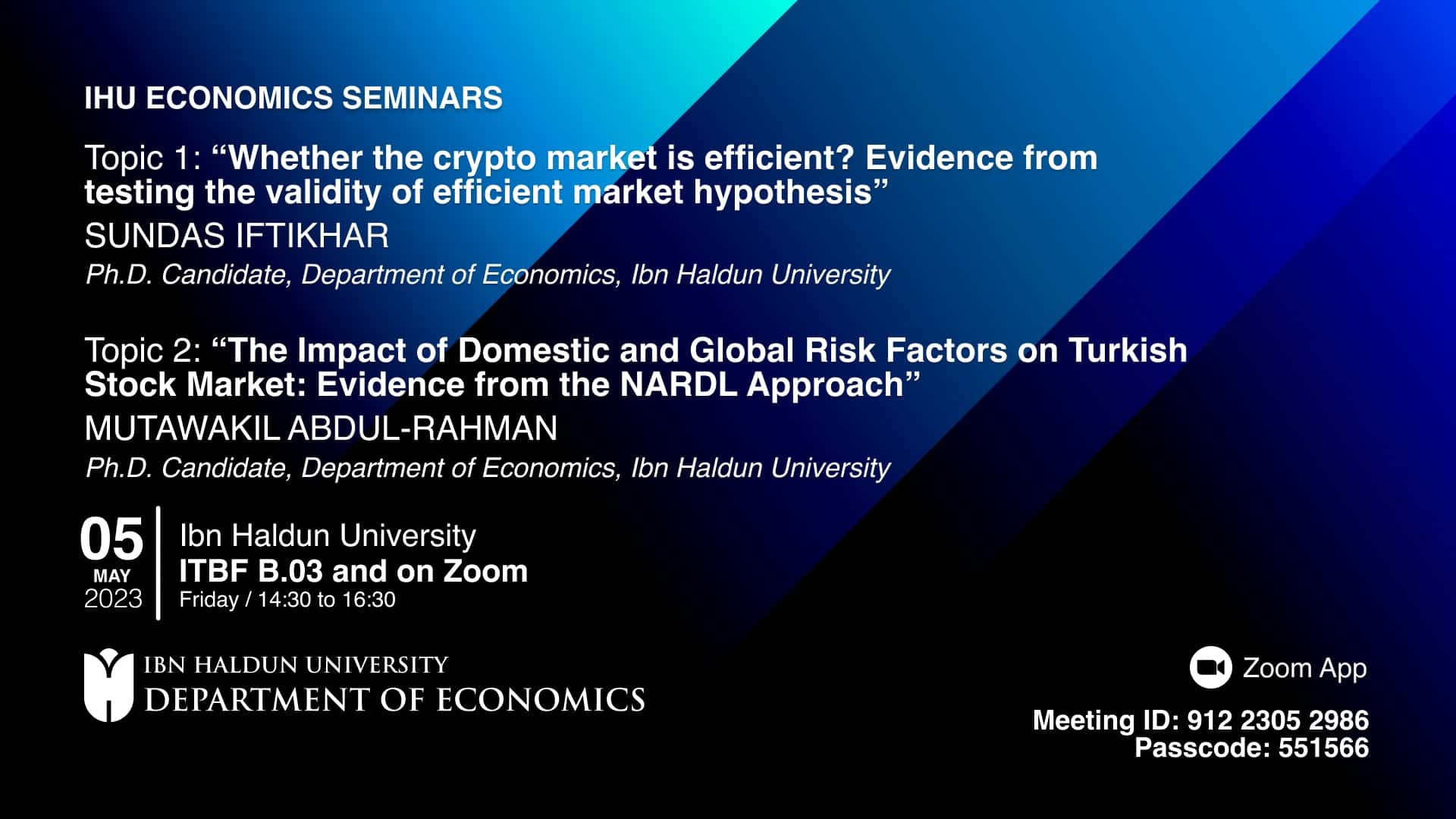 İHÜ Ekonomi Seminerleri VII